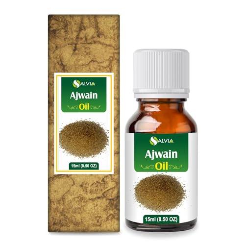 Image of Salvia Ajwain Oil (Trachyspermum ammi) Essential Oil for Aromatherapy & DIY Formulations - Strong Herbal Oil for Skincare, Haircare & Massage Blends - 15 ml / 0.50 fl oz