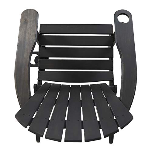 Christopher Knight Home Duncan Outdoor Acacia Wood Folding Adirondack Chairs (Set Of 2), Dark Gray #TOP7