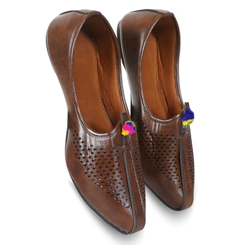 Image of DFR Mens Juttis Ethnic Mojaris | Casual Loafers Juti Shoe for Men