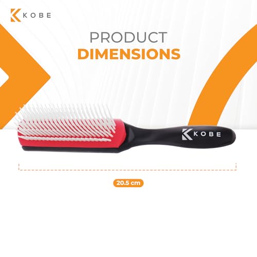 Kobe Economy Hairbrush - Classic Compact Styling Brush - Smoothing Blow Dry Hair Brush for Detangling & Straightening - For Long & Short Hair - Use Wet & Dry - Image 3