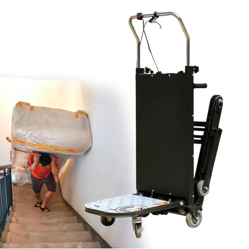 GESAIDES Electric Stair Climbing Dolly Hand Truck with Brake, Powered Stair Climbing Hand Trucks Dolly Cart for Moving, 500 kg Capacity Heavy Duty Stair Climber