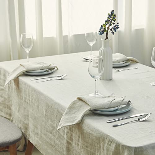 Cussiou Linen Napkins Cloth Dinner Napkins Set Of 4 –Natural, 20 X 20 Inch – 100% Pure Linen Dinner Napkins Washable French Flax For Spring, Dining Table, Buffet Parties And Camping, Kitchen, Holiday #TOP6