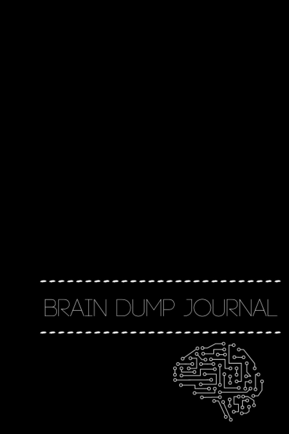 Brain Dump Journal: A Minimalistic Black Blank Lined Notebook for Busy Minds