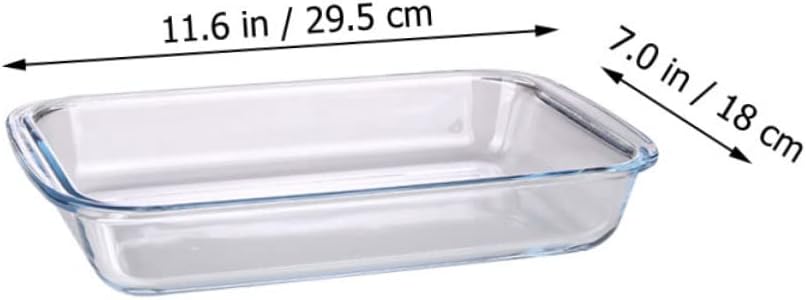 Tempered Glass Rectangular Serving Plate Oven Dish Large Baking Dish for Steaming Fish Microwave Safe Tableware for Home Use