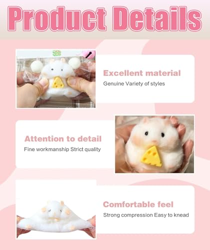 Image of Squishy Toy, Taba Squishy, Squishy Biscuit Squishy Fidget Toys Fufu Taba Stress Ball Squeeze Toys Anxiety Relief for Women /Men Stocking Fillers Birthday Gifts163 (White)