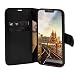 Produktbild JT 10758 Berlin Bookcase Kreuzberg 360 Echtleder Hülle kompatibel mit Apple iPhone 13 Mini [Weiches TPU Case im Inneren, Standfuntion, Kartenfächer, Magnetverschluss] schwarz
