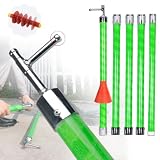 36mm Thickened Electrical Rescue Operating Pole Kit, Insulated Rescue Working Pole 10 20 30 Ft for Live-Line Work, Spliceable Hot Stick with Strage Bag(Green-A,7.5m 5-Section 500kv)