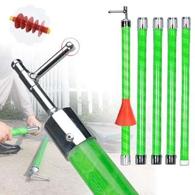 36mm Thickened Electrical Rescue Operating Pole Kit, Insulated Rescue Working Pole 10 20 30 Ft for Live-Line Work, Spliceable Hot Stick with Strage Bag(Green-A,10m 5-Section 750kv)