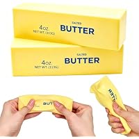 Huastyle 2-Piece Slow-Rising Butter Stick Squishy Squeeze Toys for Anxiety Relief