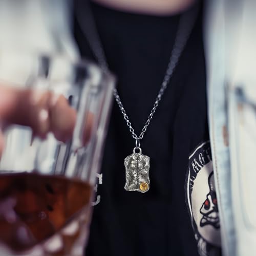 Collier Viking Vegvisir argent 925 robuste anti-noircissement chaîne 60 cm