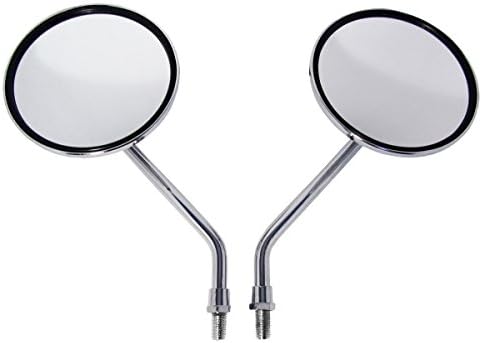 Chrome Billet Round Motorcycle Mirrors for Yamaha XT 250,XT 350,XT 400