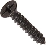 Small Parts 0612APFB Steel Sheet Metal Screw, Black Oxide Finish, 82 degrees Flat Head, Phillips Drive, Type A, #6-18 Thread Size, 3/4