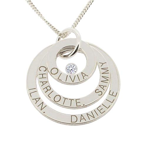 Three Ring Pendant Necklace 
