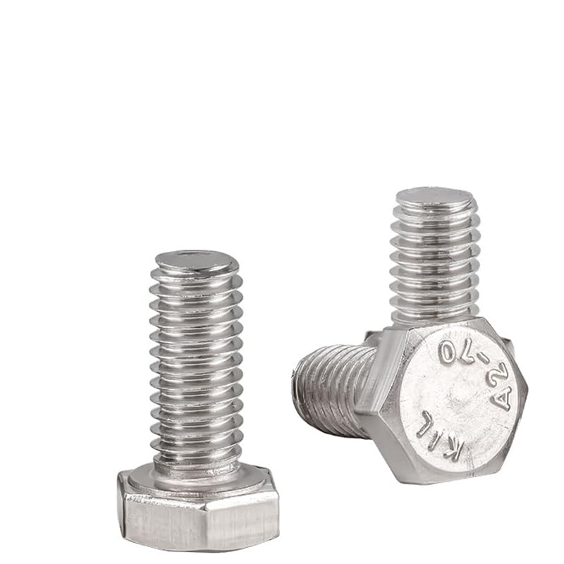 5/16-24x2 Hex Head Cap Screws Hexagon Bolts, External Hex Drive, Stainless Steel 304, UNC Coarse Thread Fully Threaded,4Pcs