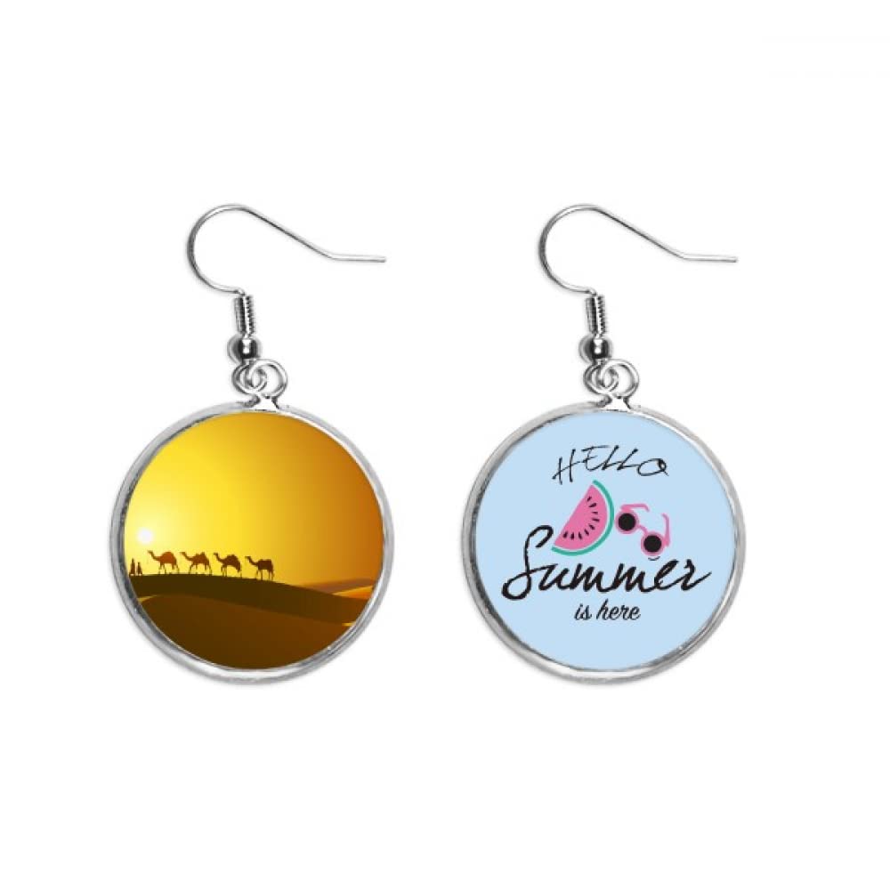 Pendientes de sandía y camello del desierto estilo étnico chic 5