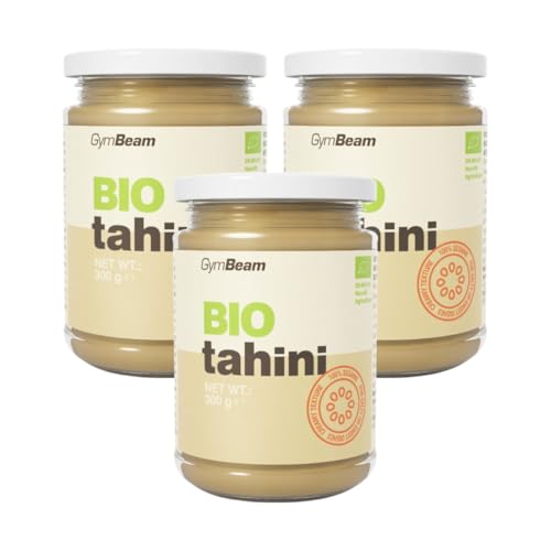 GymBeam Crema Tahini BIO - Crema di Semi di Sesamo, Fonte di Grassi e Fibre di Alta Qualità, Basso Contenuto di Carboidrati, Priva di Additivi, Adatta per alle Diete Low-Carb (300 g (3er pack))