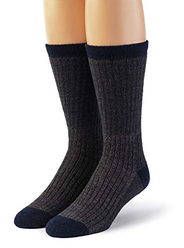 Warrior Alpaca Socks-Warrior Alpaca Socks - Heavy-Duty Alpaca Wool Cold Weather Work Socks | Men & Women, Terry Lined (Charcoal Navy Crew, X-Large)