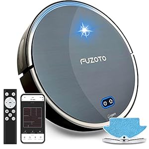 FUZOTO F8S Robotstofzuiger, 2500Pa Sterke Zuiging, Alexa & APP Controle, Ideaal voor Haar, Tapijten, Harde Vloeren