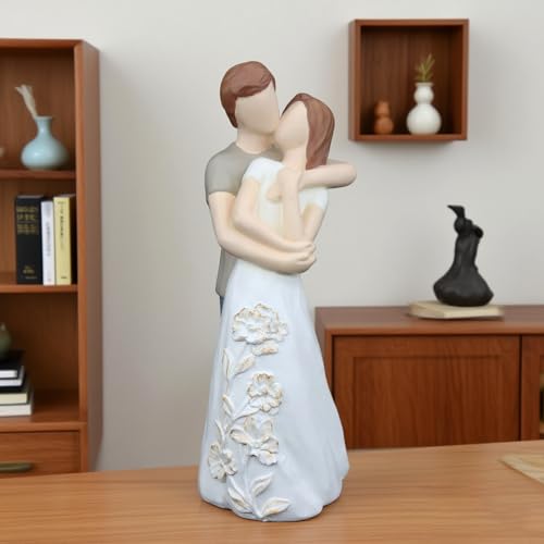 Estatua decorativa pareja amor 6 pulgadas para hogar miniatura 6