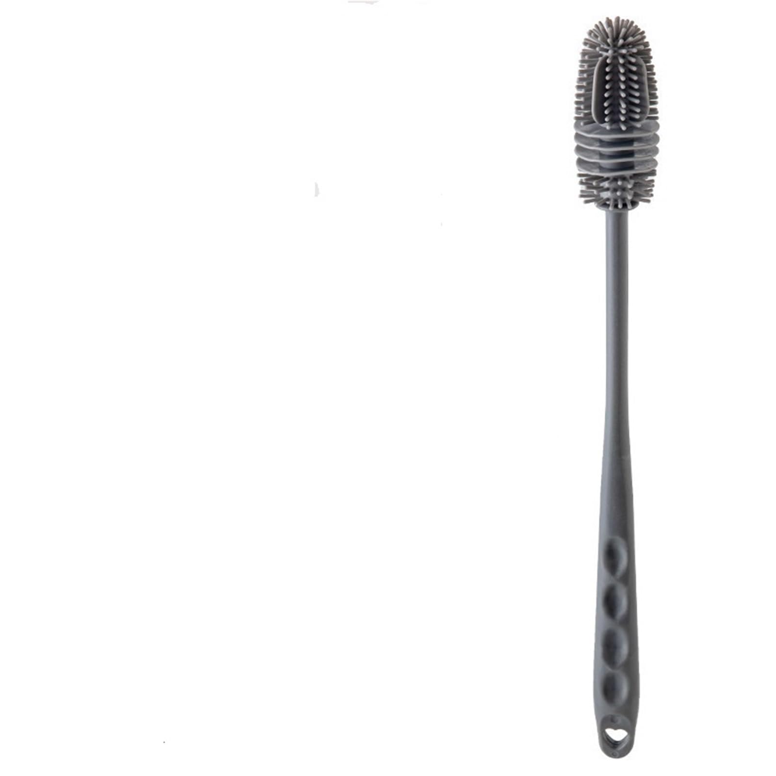 Flaschenbürste Tassenbürste mit langem Griff, Küchen-Glasflaschen-Reinigungsbürste, Milchflasche, Teetasse, Schrubber, Reinigungswerkzeug für die Küche(Grey)