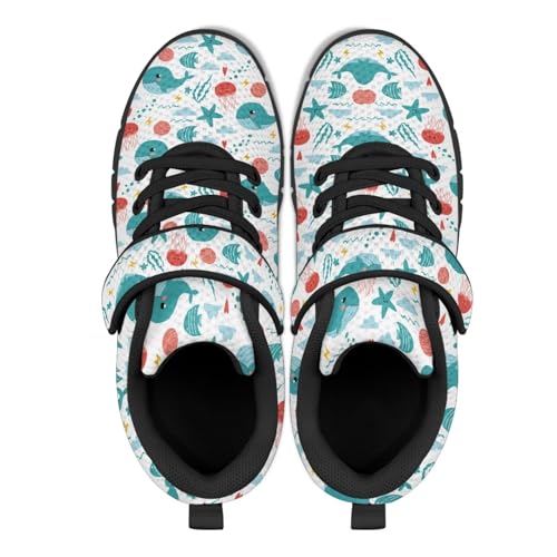 Kids Sneakers Comfy Zero-Drop Healthy Sole Sneakers Strap Athletic Walking Shoes Lightweight Minimalist Sneakers