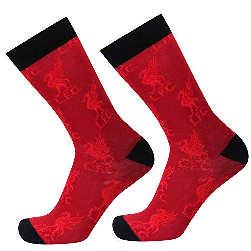 LFC Official Mens Liverpool Football Crest Socks (Adults Size 8-11)