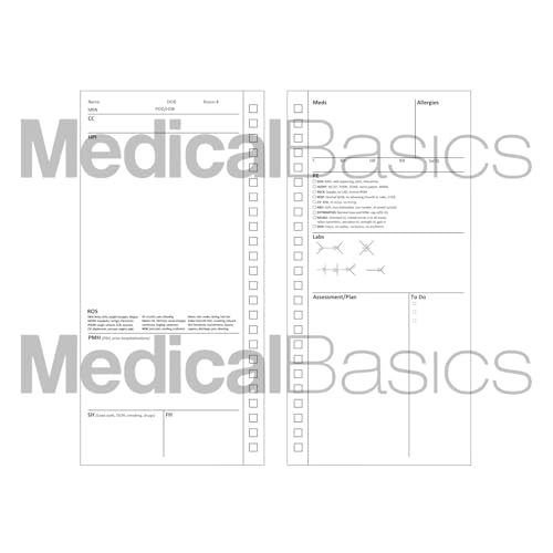 Surgery Tall Notebook – Surgical Patient Rounding Templates for Medical Students, Surgery Residents, NP, PA