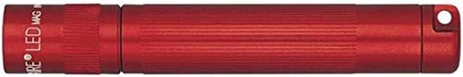 MAGLITE SOLITAIRE LED KEY CHAIN FLASHLIGHT SJ3A036Y Bright 47 Lumines / 46 Meter Beam - Water Proof IPX7 - Run Time of 1h45min Drop Resistant 1 M - Red