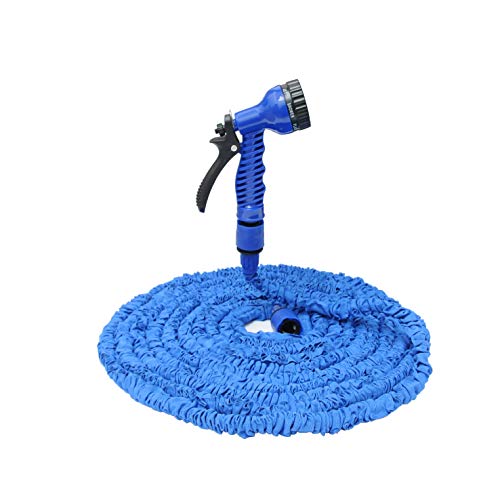 Unique-STORE EXPANDING FLEXIBLE GARDEN HOSEPIPE MET ADVANCED 7-FUNCTIE DIAL SPRAY GUN -BLUE Kleur 22,9 m (Lengte uitgaven)