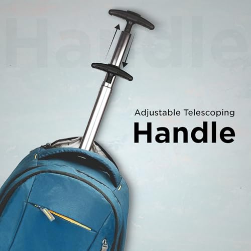 Image of NOVEX Pacific 35 Litre Water Resistant Laptop Trolley Bags for Travel with 3 Compartments 15.6 inch Roller Case for Office Travel Bag for Men & Women | 2 Wheels Trolley Backpack Laptop