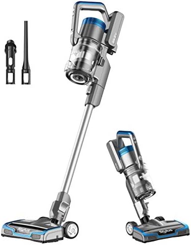 Eureka Lightweight Cordless Vacuum Cleaner, High Efficiency Powerful Motor LED Headlights, Convenient Stick and Handheld Vac, Grey