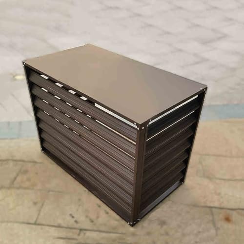 Cubierta de aluminio para aire acondicionado que oculta motores y ruidos