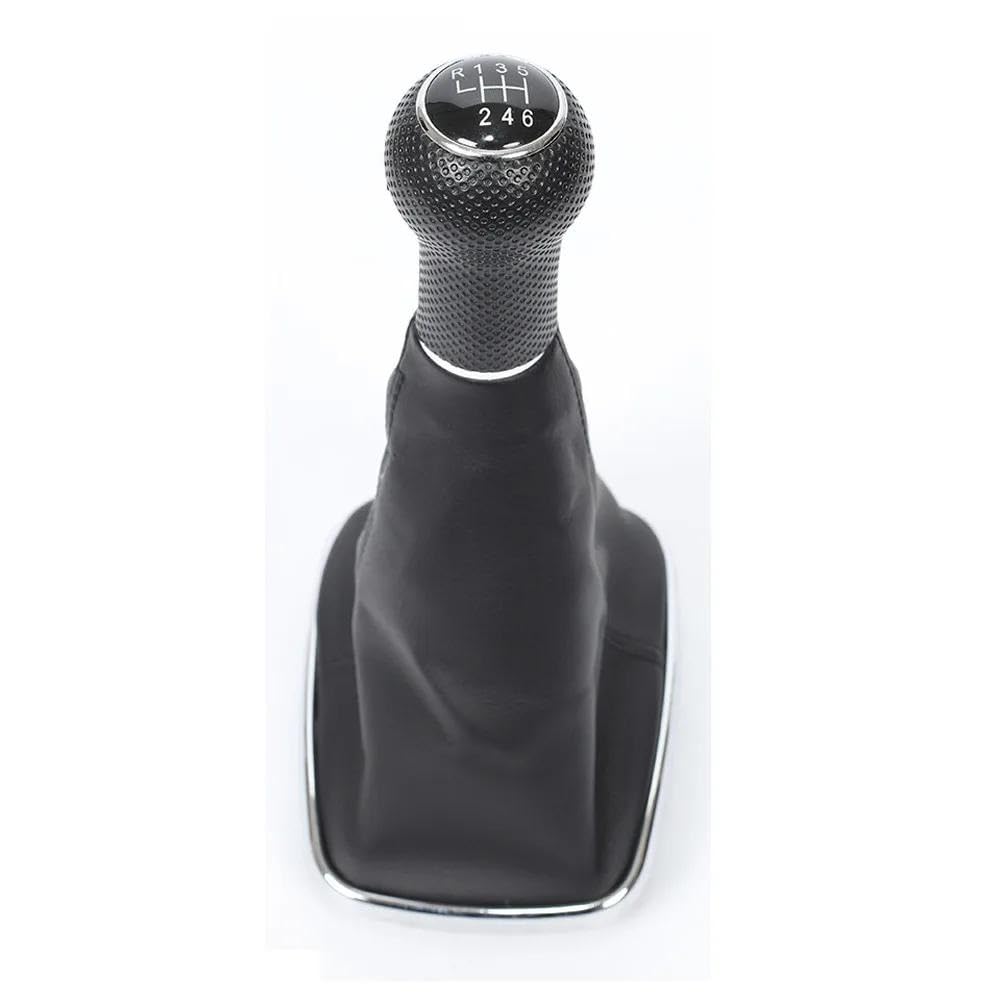 FSOZDBBPL Automotive Parts for Golf 4 IV MK4 GTI R32 for Bora for Jetta 1999-2004 5/6 Speed Gear Shift Knob Lever Gaiter Boot 12mm(Black 6 Speed)