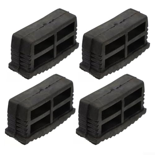 EXTRWORY Leiter-Stabilisator, Trittleiterfüße, 60 x 22 mm, 4 Stück, Ersatz, rutschfest, zusammenklappbar, Gummifüße, Fußabdeckungen, gute Bodenhaftung