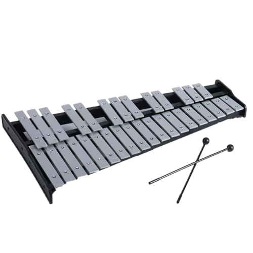 WOLKKAM32トーンアルミプレートピアノ打楽器ポータブルパフォーマンスハンドビートピアノ折りたたみ (32音ピアノ+ピアノバッグ)