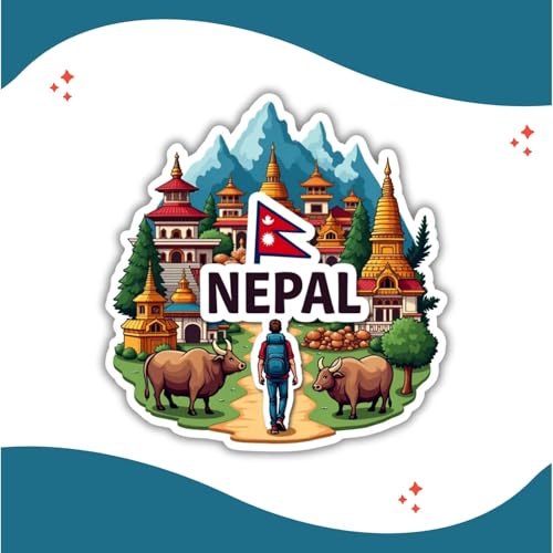 Image of Zesta Wooden Fridge Magnets Set | Refrigerator Decor Magnets for Kitchen | India Souvenir Fridge Magnet Collection | Wooden Magnet for Fridge Door Decoration (Nepal)