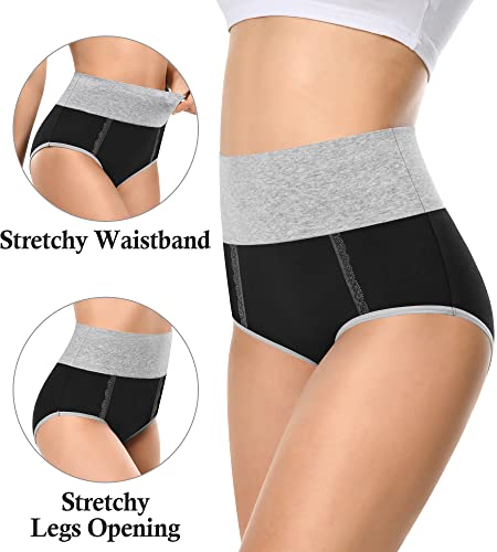 Dukawa Plus Size Cotton Underwear Women C Section Postpartum High Waisted Cotton Pregnancy Boy Shorts Soft Briefs Breathable Ladies Panties Stretch Postpartum 5-Pack Size 9, Xx-Large #TOP3