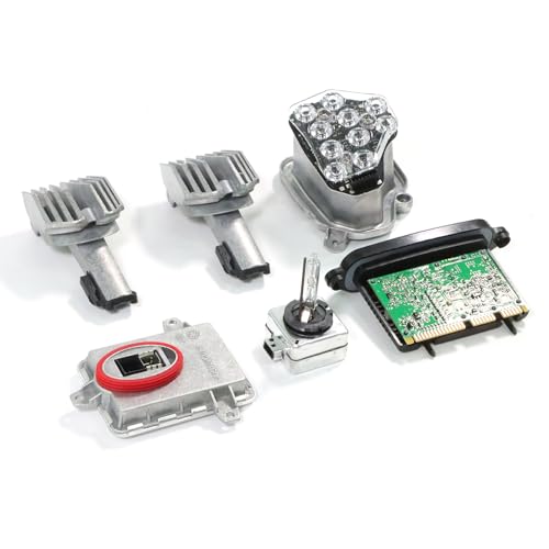 Left Xenon Ballast Bulb LED Module Diode Kit, Compatible with B-M-W 5 Series M5 528i 535i 550i xDrive 2011-2013 2.0L 3.0L, Xenon Ballast Control Module Replaces 63117237647 63117316217 63117271901