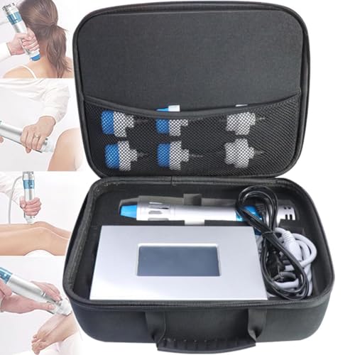 hocvseo Máquina De Terapia De Ondas De Choque, Masajeador para Aliviar El Dolor, con 7 Cabezales De Masaje, Dispositivo De Tratamiento De Disfunción Eréctil, Masajeador Muscular De Tejido Profundo