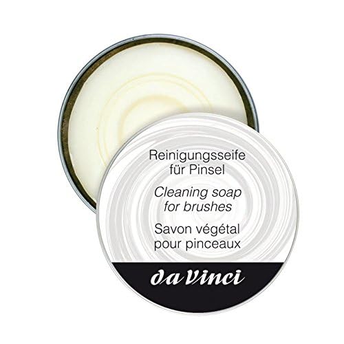 da Vinci Brush Soap Series 4433 All Natural Brush Soap, Vegetable Oil, 85 Gram, Metal Case