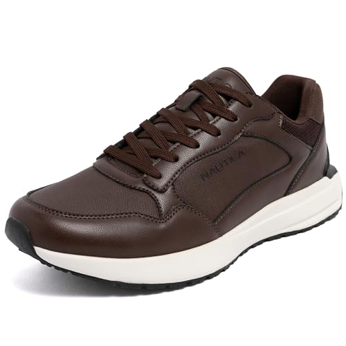 Image of Nautica Men's Lace-Up Sneakers - Casual, Stylish, and Comfortable for Walking