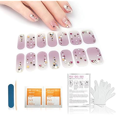 nanosase BNS bundle, 3D Nail Stickers + SPA Moisturizing Hand Mask (Mask+ K04 Hidden Gem 1pk) Cover