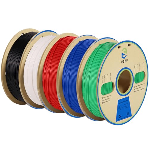 YOUSU 3D Printer Filament Bundle 5KG, MultipleColors High Toughness PLA Plus Filament...