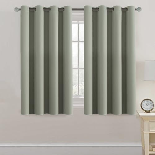 Image of H.VERSAILTEX Blackout Curtain for Living Room Thermal Insulated Window Treatment Curtain Extra Long 54 inch Length Energy Saving Solid Grommet Top Blackout Drape, One Panel, Sage