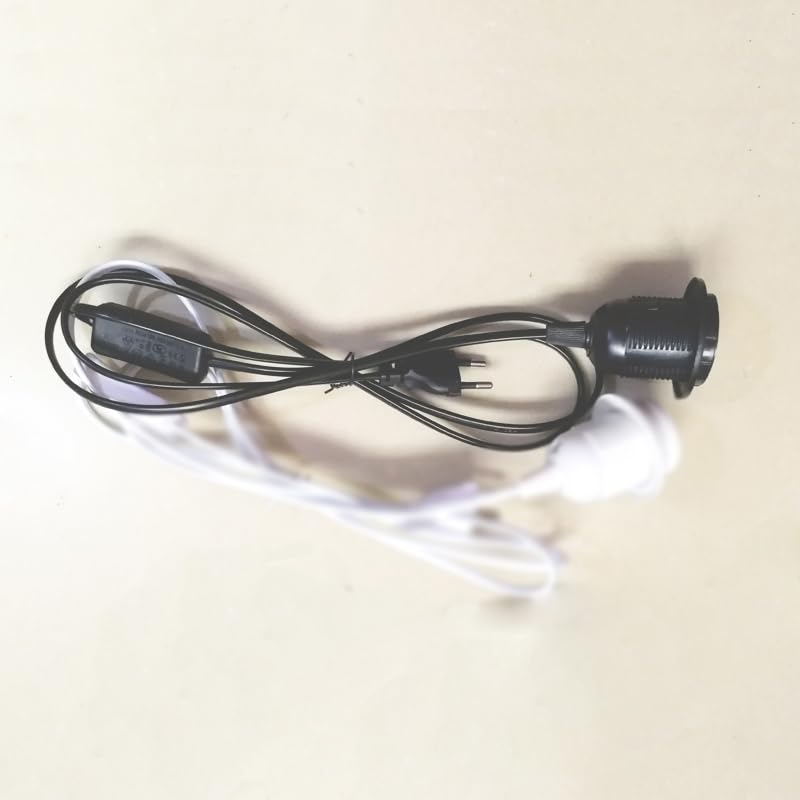 1.8m Power Cord Cable E27/E14 Lamp Base Holder EU/US Hanging LED Light Fixture Lamp Bulb Socket Cord Adapter with Switch - (Color: E14 smooth white; Base Type: US plug)