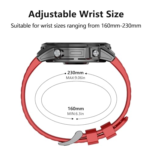 Image of Silicone Band for Garmin Enduro 3 2 /Fenix 8 pro /tactix 8 AMOLED 51mm /Fenix 7X /6X pro sapphire solar /5X plus, 26mm Quickfit Sprot Watch Strap Replacement for Descent Mk2i /3i /epix Pro /quatix 8 51mm