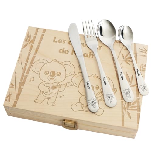 Amikado Coffret Couverts pour Enfant personnalisés (Koala)…