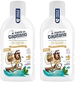 Pasta del Capitano, Collutorio Junior al Gusto Menta Dolce, Senza Alcool, Previene la Formazione di Carie, Ideale per Bambini a Partire dai 6 Anni di Età, 100% Made in Italy, Flacone da 400 ml