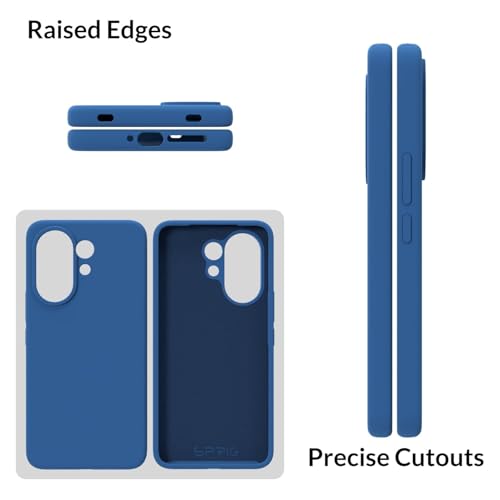 Image of SPRIG Compatible with Vivo V60 Premium SilkTone Back Cover Drop Tested Shock Proof Mobile Case for Men, Women, Boys and Girls with Camera Protection (Navy Blue)