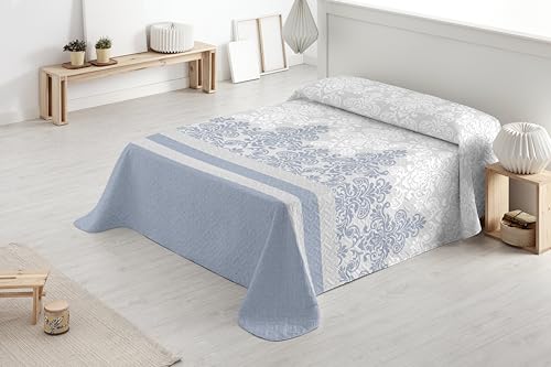 Degrees home - Classic - Colcha Cama 105 - Colcha bouti Cama - Primavera, Verano - 200X260 Azul
